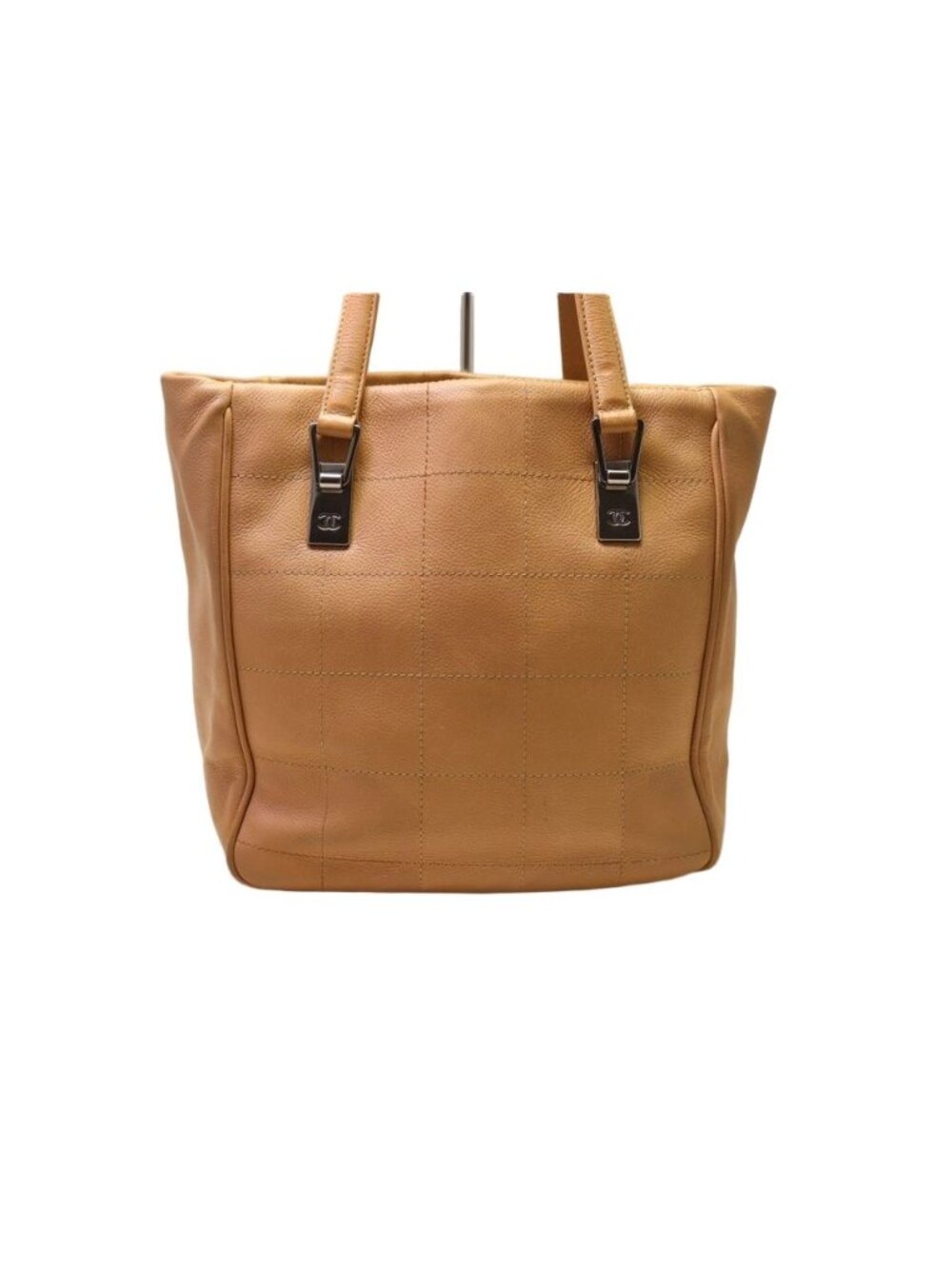 Chanel Choco Bar Caviar Leather Tote Bag